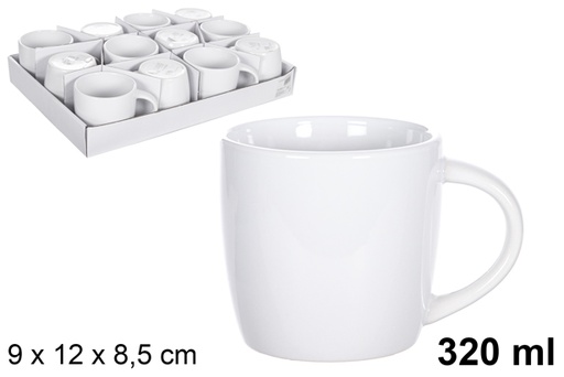 [118799] Taza mug ceramica blanca 320 ml