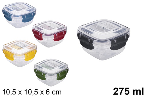 [118804] Boîte à lunch carrée hermétique en plastique 275 ml