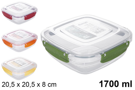 [118816] Boîte à lunch carrée hermétique en plastique 1.700 ml
