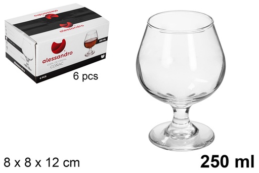 [118867] Bicchiere da cognac in cristallo da 250 ml