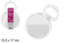 Specchio a 2 facce con ingrandimento rotondo 15,5x17 cm