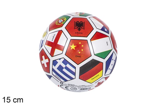 [118921] Pallone gonfiato decorato con bandiera nazionale 15 cm