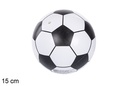 Balón plástico fútbol blanco 15 cm