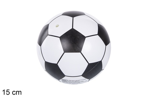 [118922] Balón hinchado decorado futbol blanco 15 cm