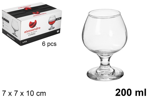 [118934] Bicchiere da cognac in cristallo da 200 ml