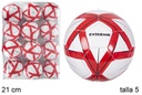 Balón de futbol blanco/rojo Talla 5