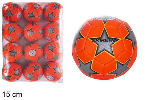 [118953] Mini bola de futebol estrela laranja 15 cm