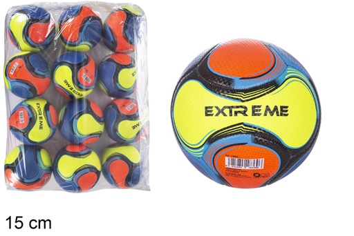 [118955] Mini ballon gonflé de foot multicolore 15 cm