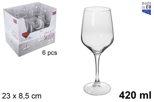 [118958] Cálice de vidro para vinho Sofia Vasik 420 ml