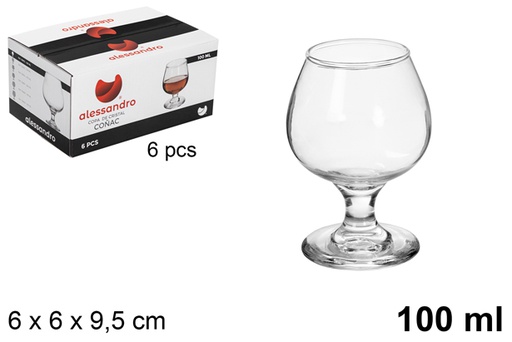 [118972] Bicchiere da cognac in cristallo da 100 ml