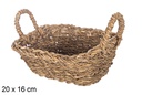 Cesta seagrass rectangular con asas 20x16 cm