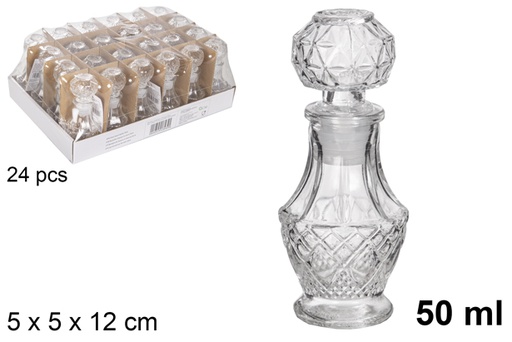[119017] Garrafa de vidro para licor Yakarta 50 ml