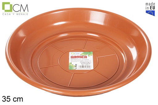 [119051] Sottovaso brillante in terracotta 35 cm