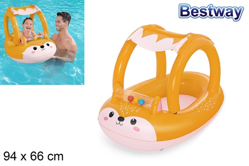 [119061] Children's inflatable boat with roof 94x66 cm