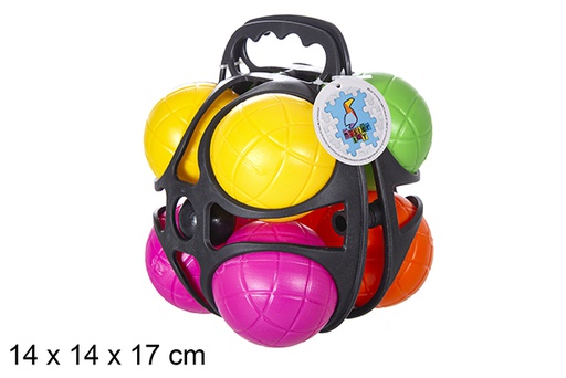 [119142] Lot de 8 boules de pétanque colorées