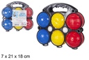 Juego de petanca con 6 bolas colores surtidos