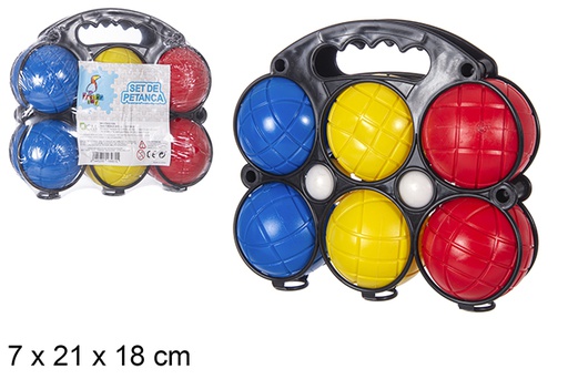 [119143] Lot de 6 boules de pétanque colorées