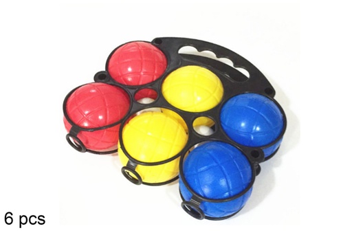 [119143] Pack 6 boules de pétanque colorées