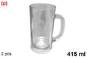 Pack 2 jarras cristal cerveza Silky 415 ml
