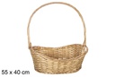 Cesta mimbre Navidad color oro 55x40 cm