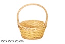 Cesta mimbre Navidad color miel  22x26 cm