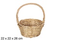 Christmas wicker basket gold color 22x26 cm