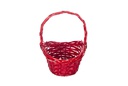 Cesta mimbre Navidad color roja 22x16 cm