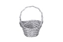 Cesta mimbre Navidad color plata 22x16 cm