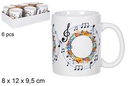 Mug decorated with music