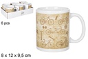 Taza mug decorada bicis