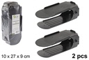 Pack 2 black shoe organizers