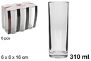 Vaso cristal tubo 310 ml