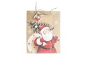 Christmas gift bag decorated with Santa Claus 32 cm