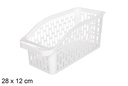 White Midi plastic organizer 28x12 cm