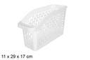 Organizador plástico blanco Maxi 11x29 cm
