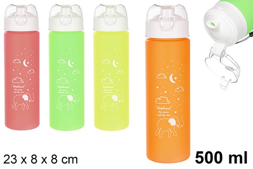 [119502] Bouteille d'eau néon en plastique 500 ml