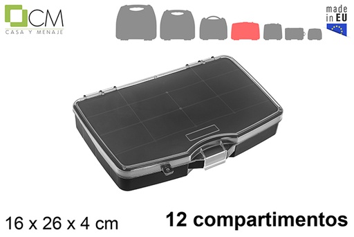 [119503] Boîte à outils en plastique avec 12 compartiments