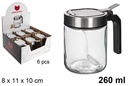 Azucarero de cristal y acero 260 ml