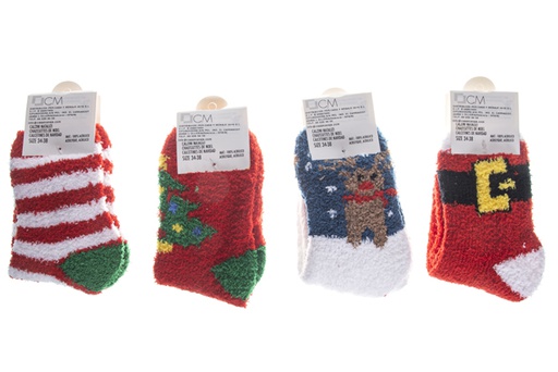 [119577] Chaussettes décorées de Noël adulte assorties