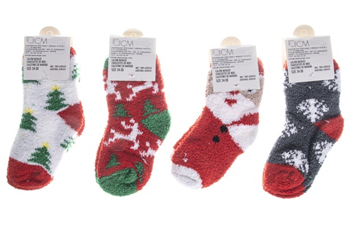 [119579] Chaussettes décorées de Noël pour enfants assorties