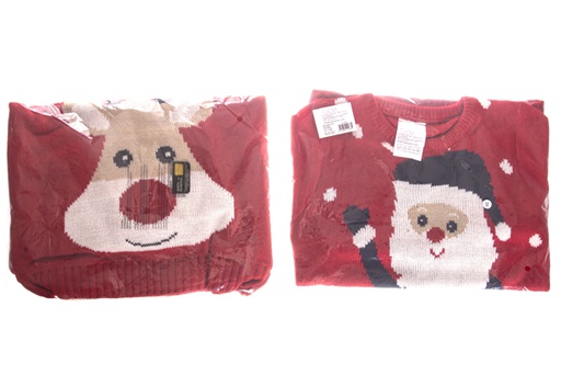 [119580] Christmas decorated wool sweater for children sizes 4 to 12 years