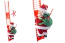 Papa Noel subiendo escalera roja 56 cm