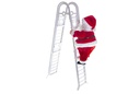 Papa Noel subiendo doble escalera roja 66 cm