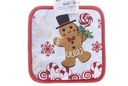 Manopla cuadrada decorada galleta Navidad 17 cm