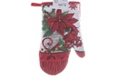 Guanto decorato con fiori di Natale 19x27 cm