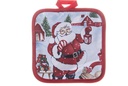 Guanto quadrato decorato con Babbo Natale con lanterna 17 cm