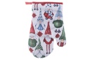 Manopla decorada gnomos con flor Navidad 19x27 cm