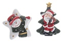 Imán resina estrella/árbol Navidad 7,5 cm
