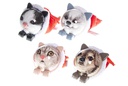 Bola PVC perro/gato con gorro Papa Noel 8 cm
