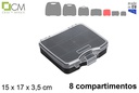Caja plástico herramientas 8 compartimentos